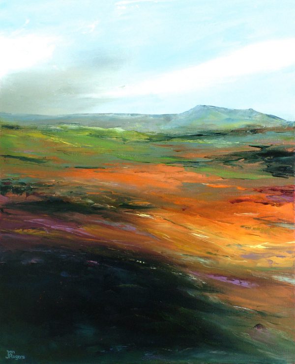 Cornish Moorland Near Zennor. Original oil painting by Jan Rogers.