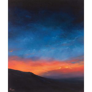 Sunset Over Zennor - Original oil painting by Jan Rogers.