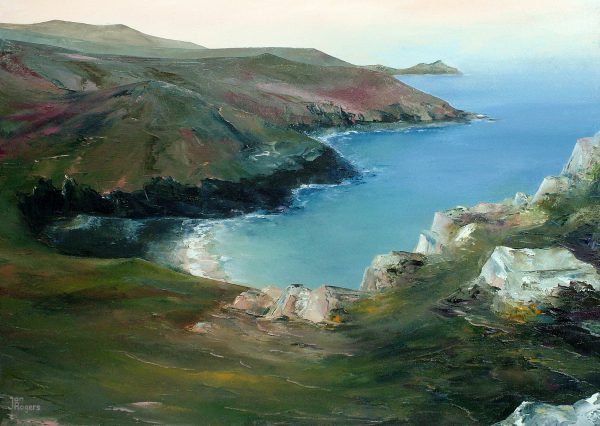 Zennor Landscape. Original oil painting by Jan Rogers.
