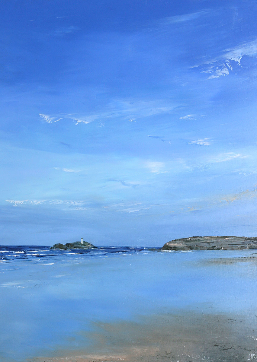 Godrevy. Original oil painting by Jan Rogers.