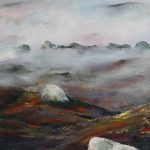 Misty Moorland. Original oil painting by Jan Rogers.