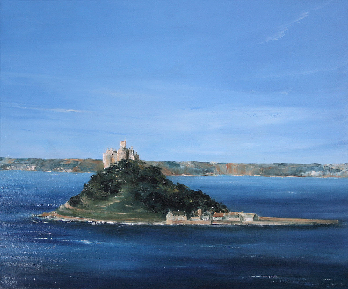 St. Michaels Mount. Original oil painting by Jan Rogers.