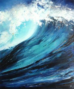 Summer Waves. Original oil painting by Jan Rogers.
