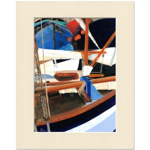 Penzance Harbour Boats. Original oil painting by Jan Rogers.