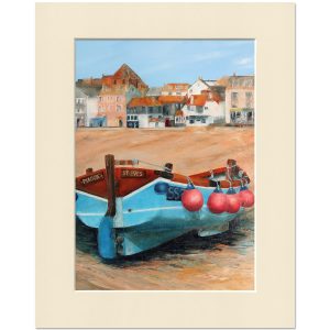 St Ives Beach Boat. Original oil painting by Jan Rogers.