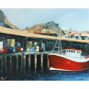Newlyn Fish Market. Original oil painting by Jan Rogers.